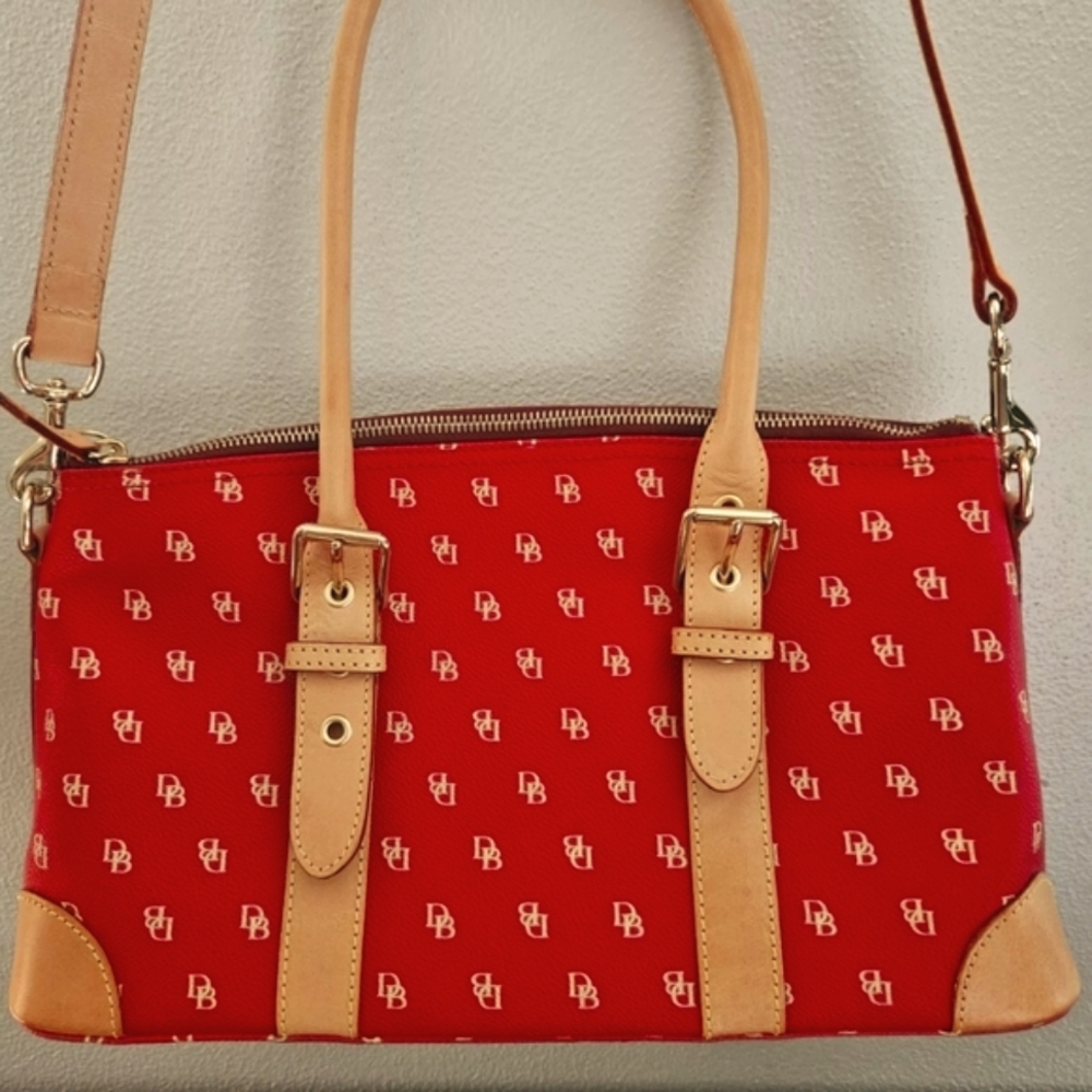Dooney & Bourke Red and Tan Women's Bag *no Shoulder Strap